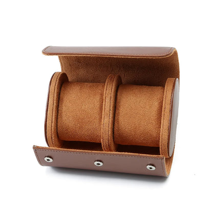 1/2/3-Slot Watch Roll Travel Case - Portable Vintage Leather Watch Display Case