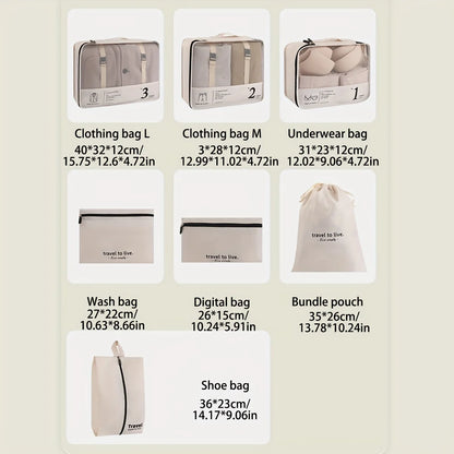 Pcs Travel Bag Set – Travel Storage Bags for Clothing