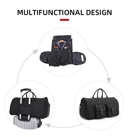 Men’s Hand Luggage Bag – Large Capacity Folding Sports and Travel Bag with Shoe Compartment