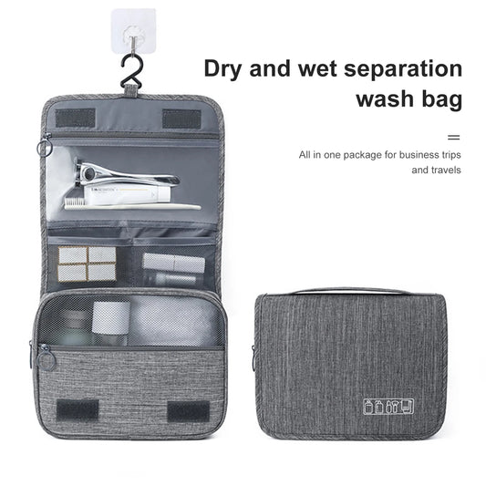 Large Capacity Travel Toiletry Bag - Multifunctional Portable Cosmetic Organizer